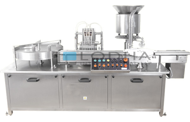 Automatic Vial Filling and Stoppering Machine